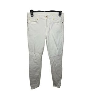 7 For‎ All Mankind White Denim Jeans Size 28 Stretch